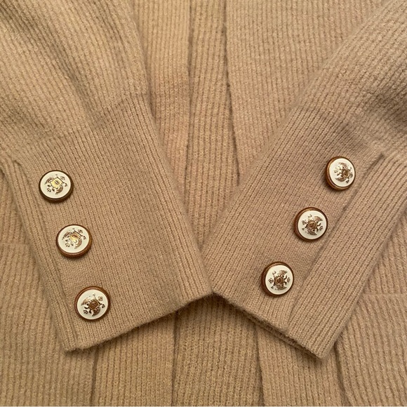 Long Beige Women's Sweater Cardigan size XL - Picture 8 of 14